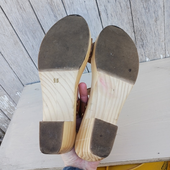 Steven By Steve Madden Womens Leather Platform Fabee Clog Sandals Cognac Size 9 - Picture 8 of 8